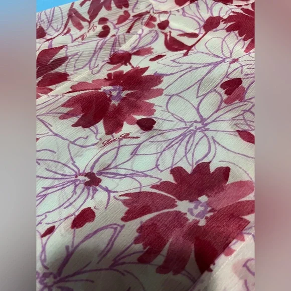 Loro Piana silk poppy button down blouse. Size 48 IT (12 US) - Picture 8 of 8